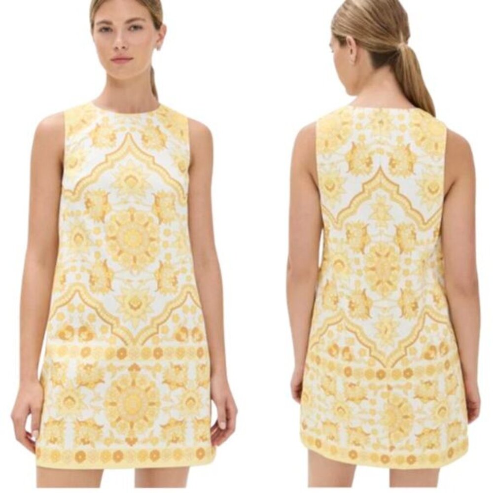 NWT Cara Cara Women's Natural Mackenzie Mystic Pink Dress Yellow Size: Large